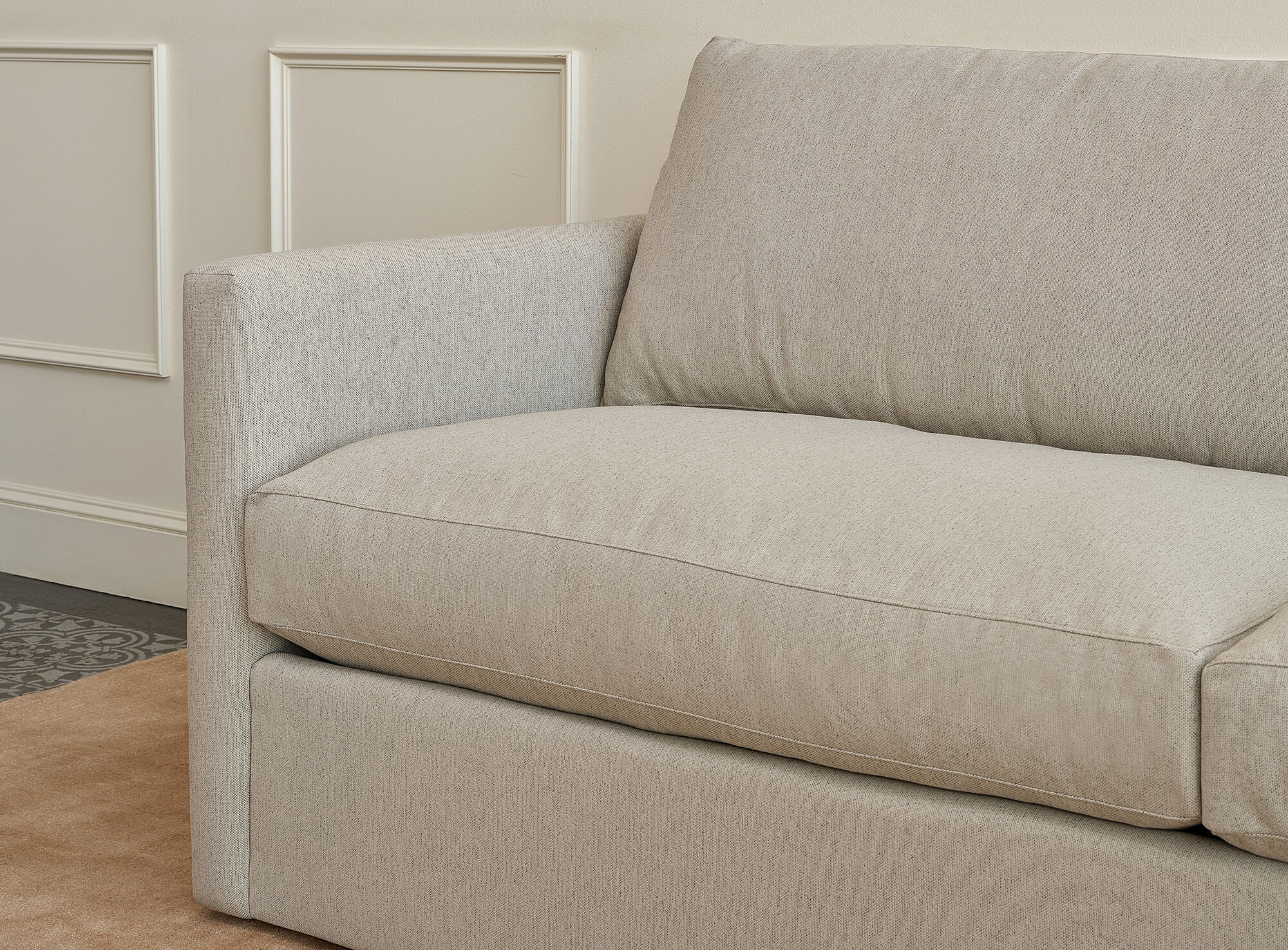 Franklin Bumper Sectional in Natural Latex - Image 3