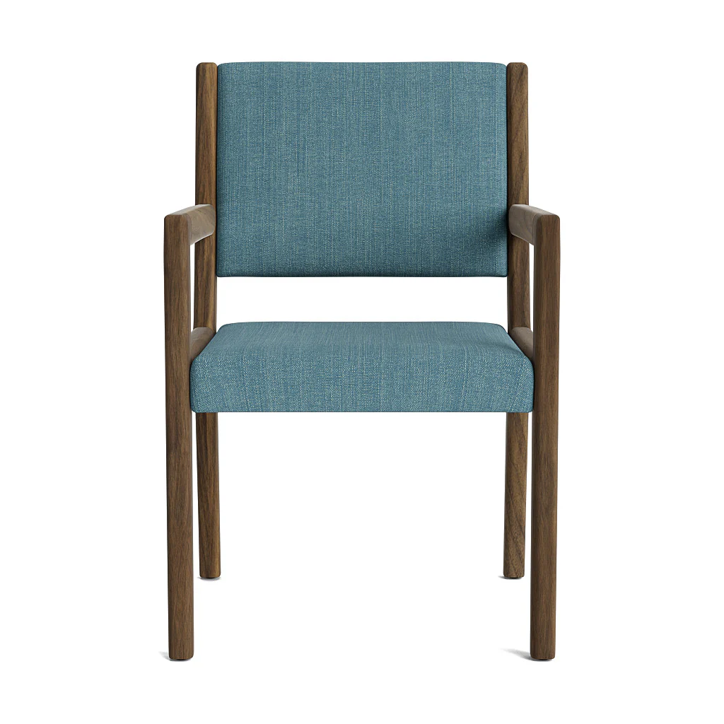 Jasmi Dining Arm Chair | Natural Latex | Walnut