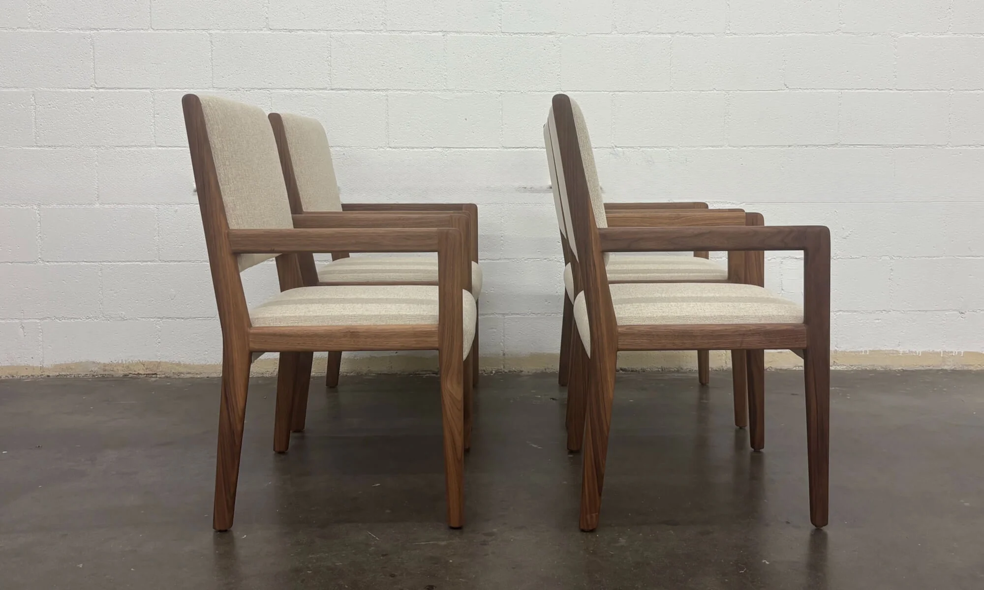 Jasmi Dining Arm Chairs | Set of 4 | Walnut | Latex - Image 4