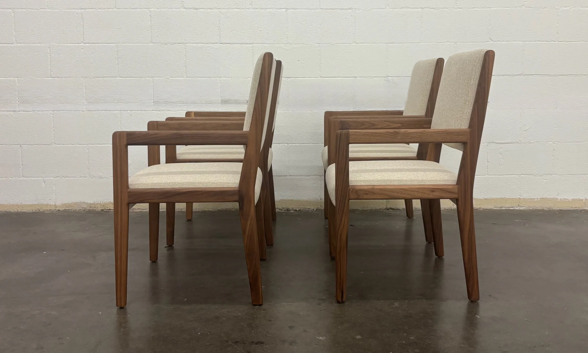 Jasmi Dining Arm Chairs | Set of 4 | Walnut | Latex - Image 6