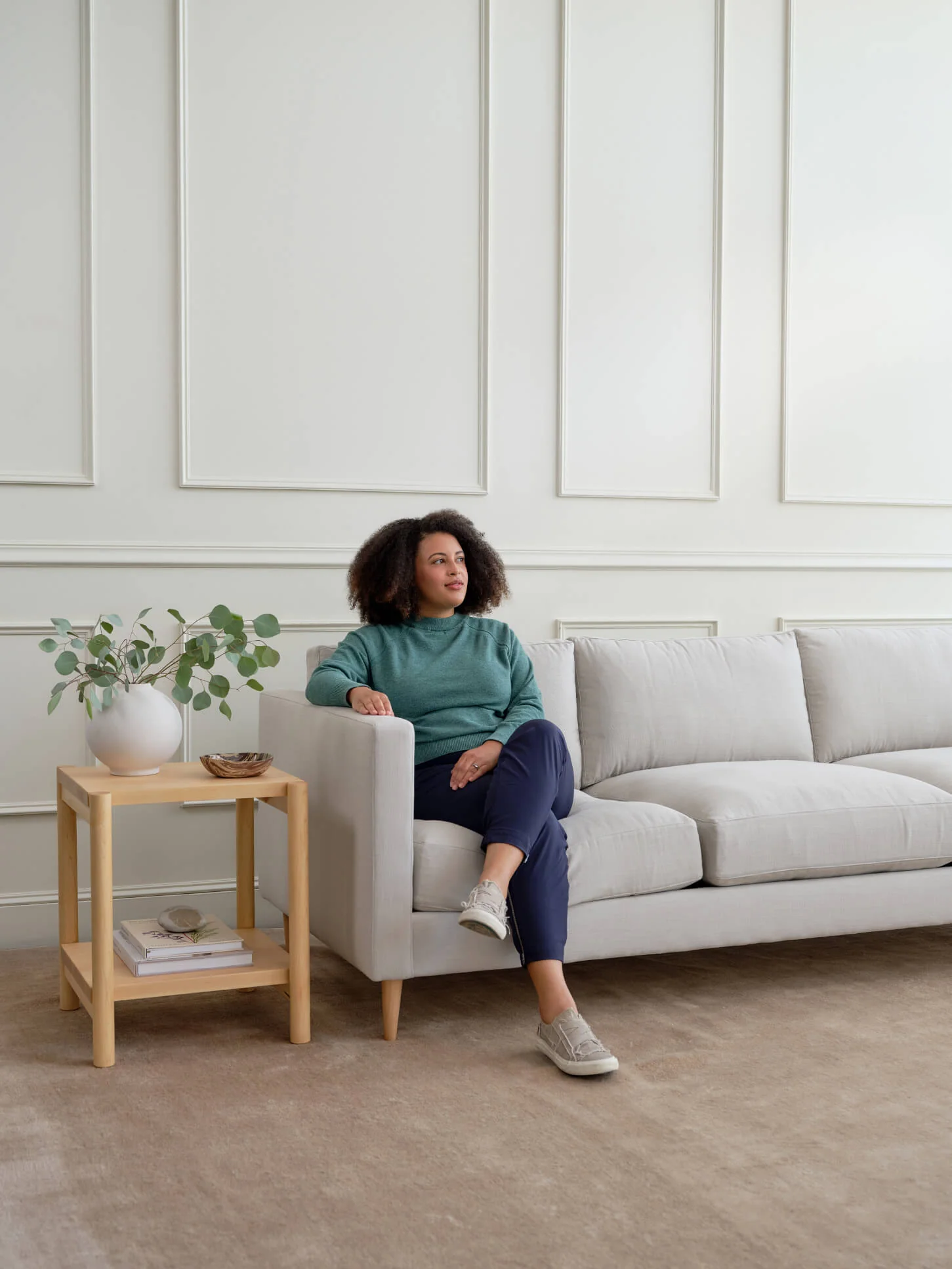 Mota Chaise Sectional in Natural Latex - Image 5