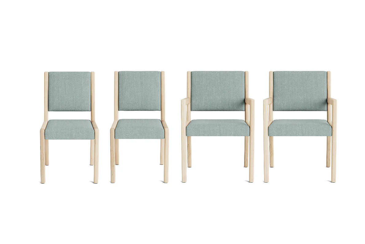Set of 4 Jasmi Chairs | Natural Latex | Maple